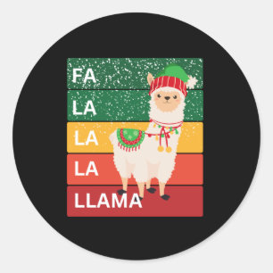 FA LA LA LA LLAMA RUNDER AUFKLEBER