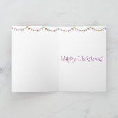 Fa-la-la-la-Llama süße Weihnachtskarte Karte (Innenseite)