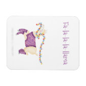 Fa-la-la-la-Llama süßer Weihnachtsmagnet Magnet (Horizontal)