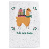 Fa la la la llama Urlaubssaal Mittlere Geschenktüte (Vorderseite)