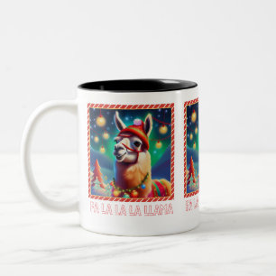 Fa La La La LLama Zweifarbige Tasse