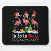 Fa La La La Mingo Flamingo Christmas Lover  Mousepad (Vorne)