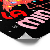 Fa La La La Mingo Flamingo Christmas Men Women Kid Poster (Ecke)