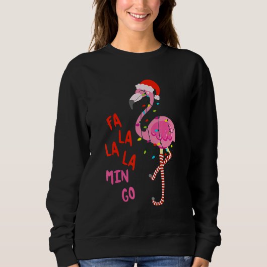 Fa La La La Mingo Flamingo For Christmas Xmas Paja Sweatshirt (Vorderseite)