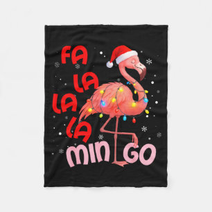 Fa La La La Mingo Flamingo Weihnachten Männer Frau Fleecedecke