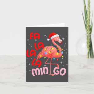 Fa La La La Mingo Flamingo Weihnachten Männer Frau Karte