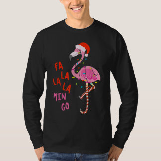 Fa La La La mingo Flamingo zu Weihnachten T-Shirt