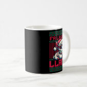 Fa La La La Party Llama Funny Christmas Ugly Sweat Kaffeetasse (VorderseiteRechts)