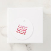 "Fa La La La" Pink Weihnachtsmarken Geschenkanhänger (Beispiel)