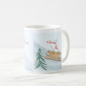 Fa-la-la-la-Sleighing Extravagant Cat Tasse (VorderseiteRechts)