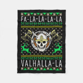 Fa-la-la-la Valhalla-la Viking God Ugly Christmas Fleecedecke (Vorderseite)
