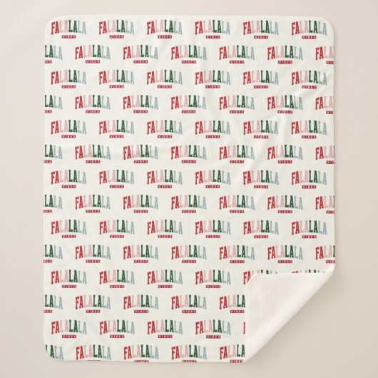 FA LA LA LA VIBES PATTERN SHERPADECKE (Vorderseite)