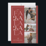 FA LA LA LA Wavy Modernes Minimal 3 Foto Collage Feiertagskarte<br><div class="desc">Feiern Sie die Saison mit Stil und Einfachheit mit unserer FA LA LA LA Wavy Moderne Minimal 3 Foto Collage Karte. Diese elegante Karte zeichnet sich durch ein elegantes, modernes Design mit einer Collage aus vier Fotos aus, mit der Sie Ihre Erinnerungen präsentieren können. Das minimalistische Layout wird durch subtile...</div>