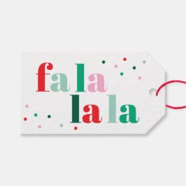Fa La La La Weihnachtsgeschenk-Anhänger Geschenkanhänger