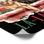 Fa La La Labrador Funny Christmas  Poster (Ecke)