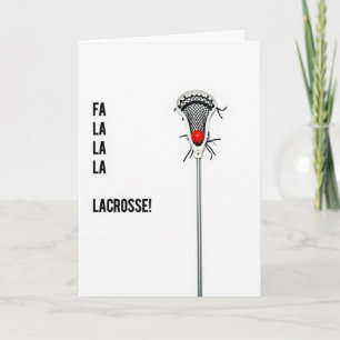 Fa La La Lacrosse Weihnachtskarte Karte