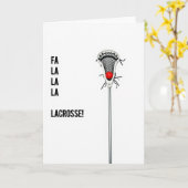 Fa La La Lacrosse Weihnachtskarte Karte (Gelbe Blume)