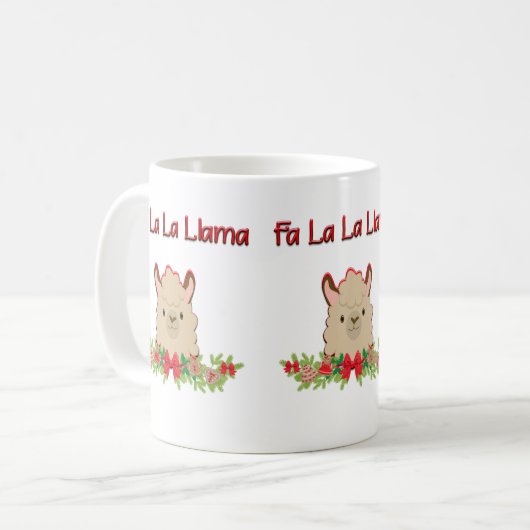 Fa-La-La-Lama Kaffeetasse (Vorderseite Links)