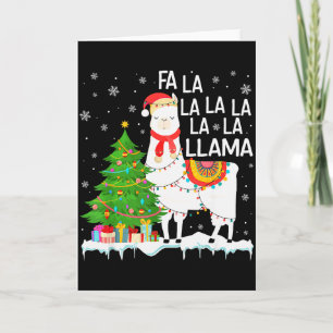Fa La La Lama Weihnachten Lustige Xmas Pyjama Tier Karte