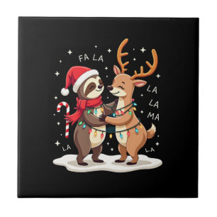 Fa La La Lama Weihnachtsbeleuchtung Faultier Reitl Fliese