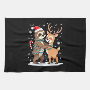 Fa La La Lama Weihnachtsbeleuchtung Faultier Reitl Geschirrtuch