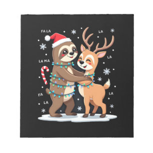 Fa La La Lama Weihnachtsbeleuchtung Faultier Reitl Notizblock