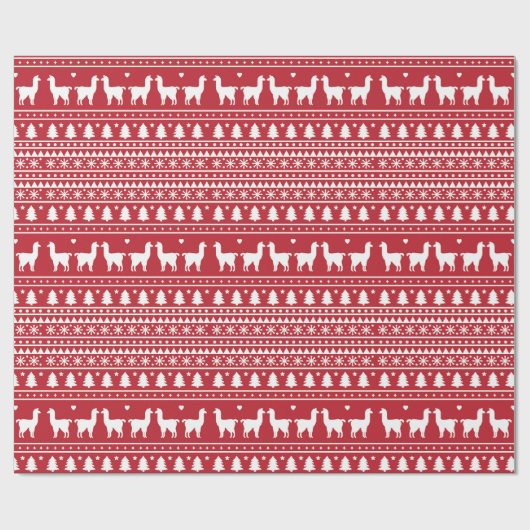 Fa-La-La Lama Weihnachtspapier Geschenkpapier (Flach)