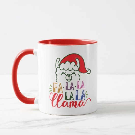 Fa-La-La-Lama-WeihnachtsTasse Tasse (Links)
