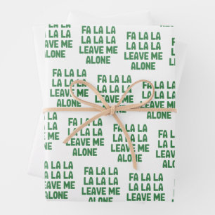 Fa La La Lass Mich Allein Weihnachten Lustig Sarka Geschenkpapier Set