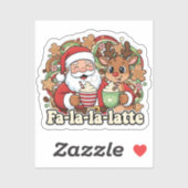 Fa-la-la-Latte Aufkleber (Blatt)