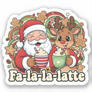 Fa-la-la-Latte Aufkleber