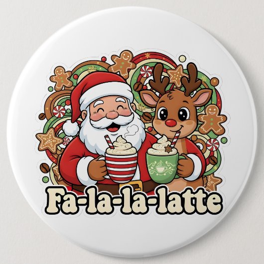 Fa-la-la-Latte Button (Vorderseite)