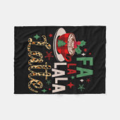 Fa La La Latte Funny Christmas Liebhaber Fleecedecke (Vorderseite (Horizontal))