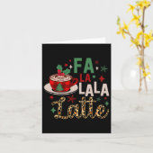 Fa La La Latte Funny Christmas Liebhaber Karte (Gelbe Blume)