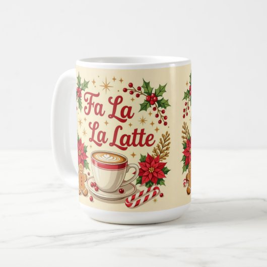 Fa la la latte gingermen cookies kaffeetasse (Vorderseite Links)