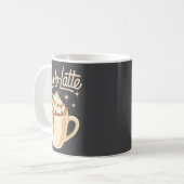 Fa La La Latte Humorous Pun Funny Retro Coffee Chr Kaffeetasse (Vorderseite Links)