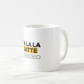 Fa La La Latte Lustiger Weihnachtskaffeebecher Kaffeetasse (VorderseiteRechts)