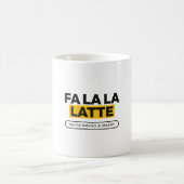 Fa La La Latte Lustiger Weihnachtskaffeebecher Kaffeetasse (Mittel)