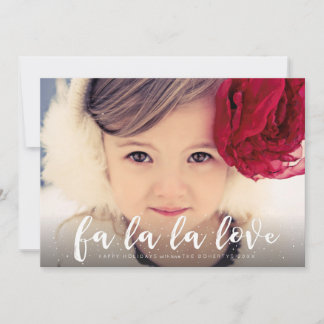 Fa La La Liebe Weihnachtsgrüßen Foto Feiertagskarte