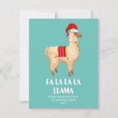 Fa La La Llama Card, Funny Christmas Card,  Mitteilungskarte (Vorderseite)