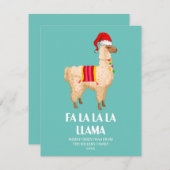 Fa La La Llama Card, Funny Christmas Card, Mitteilungskarte (Vorne/Hinten)