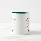 Fa La La Llama Christams Grafisches Kunstdesign Zweifarbige Tasse (Mittel)