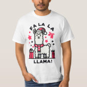 Fa La La Llama Christmas T-Shirt (Vorderseite)
