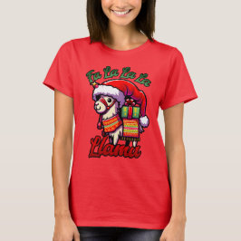 Fa La La Llama - Funny Christmas Llama Design T-Shirt