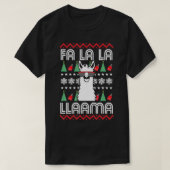 Fa La La Llama Pajamas Alpaca Christmas Gift, Fa L T-Shirt (Design vorne)