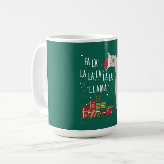 Fa La La Llama Shirt - Llama Christmas Kaffeetasse (Vorderseite Links)