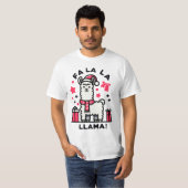 Fa La La Llama Weihnachten T-Shirt (Vorne ganz)