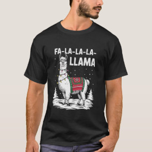 Fa La La Llama Weihnachtsbeleuchtung und festliche T-Shirt