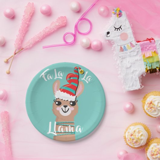 fa la la llama Weihnachtsfeiertage Teller (Party)