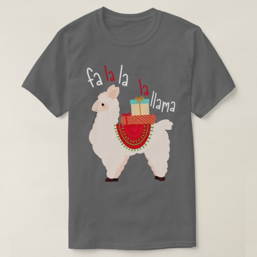 Fa La La Llama Weihnachtsmann T-Shirt (Design vorne)
